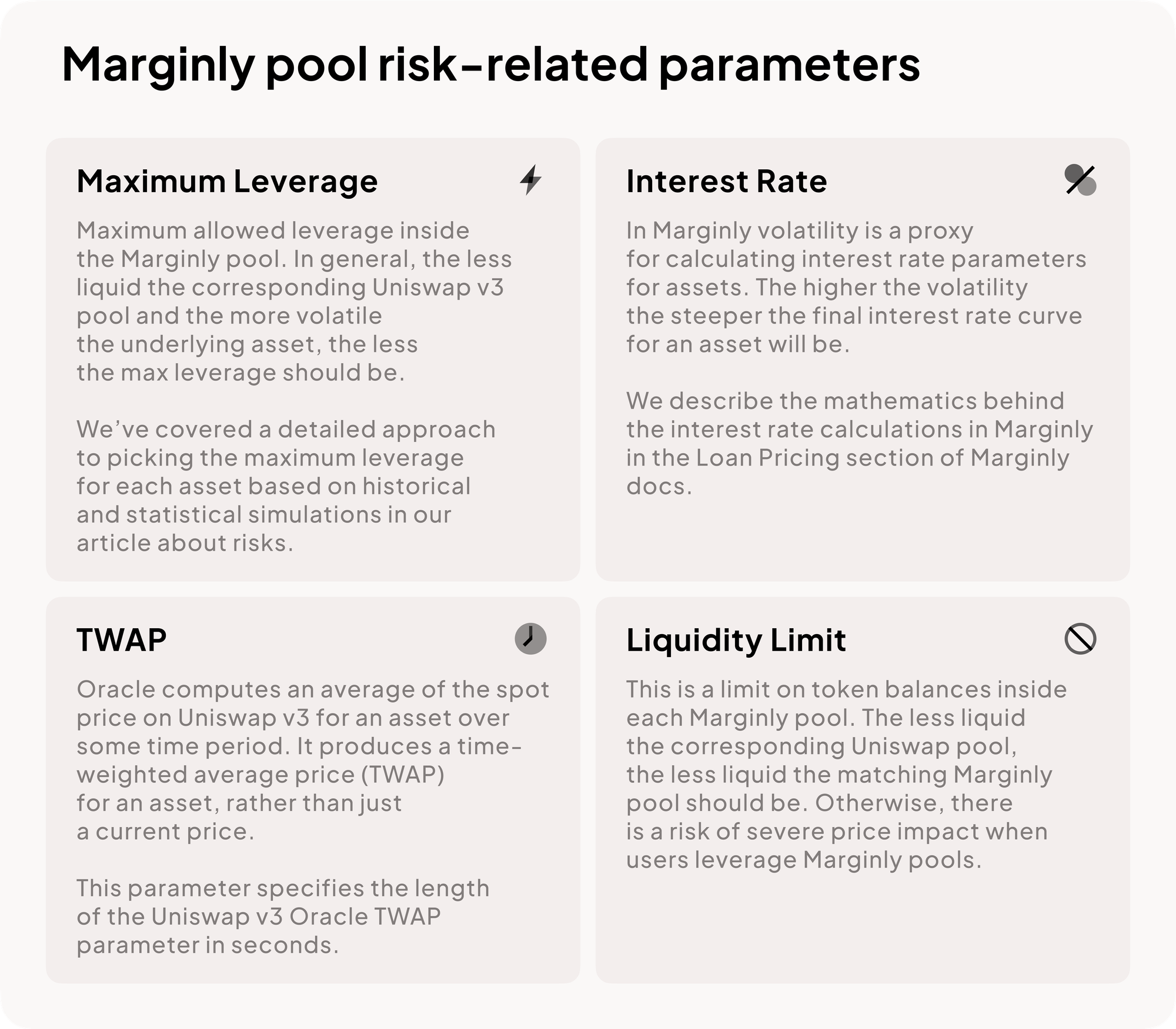Systematic way to set up pool parameters in the Marginly protocol